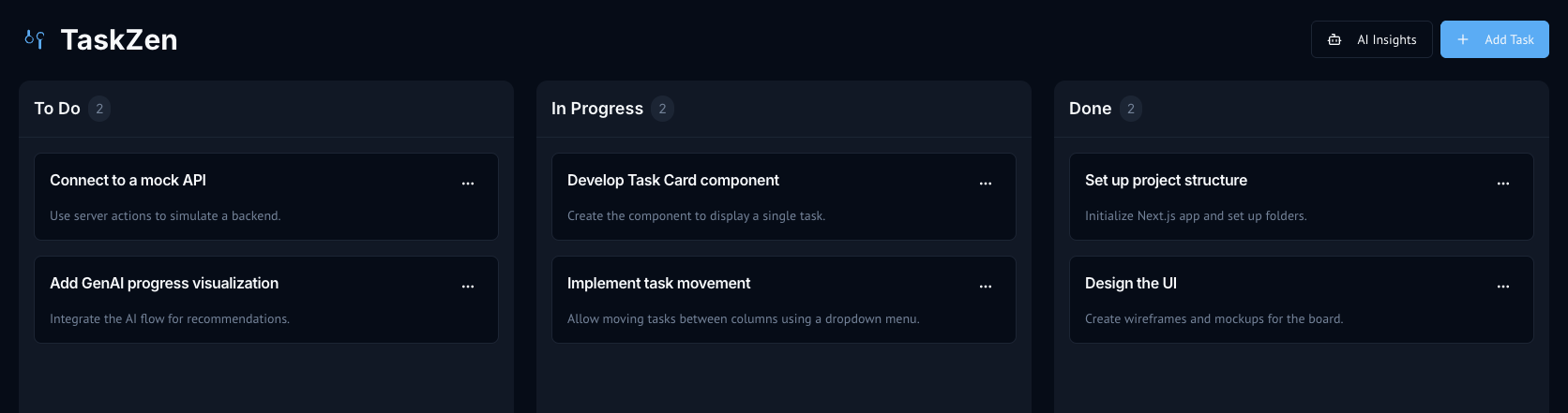 TaskZen - Kanban-Style Task Management